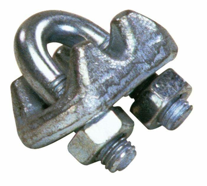 Morsetto a cavallotto zincato con base in ghisa Ø 20mm - Ama