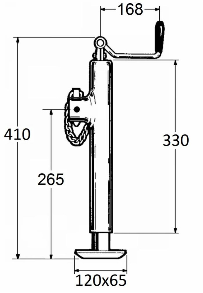 Piede d'appoggio ribaltabile ø57x250 - Simol