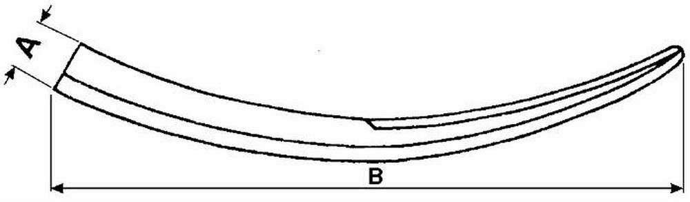 Dente per benna pesante lunghezza 600mm larghezza 56mm - Ama
