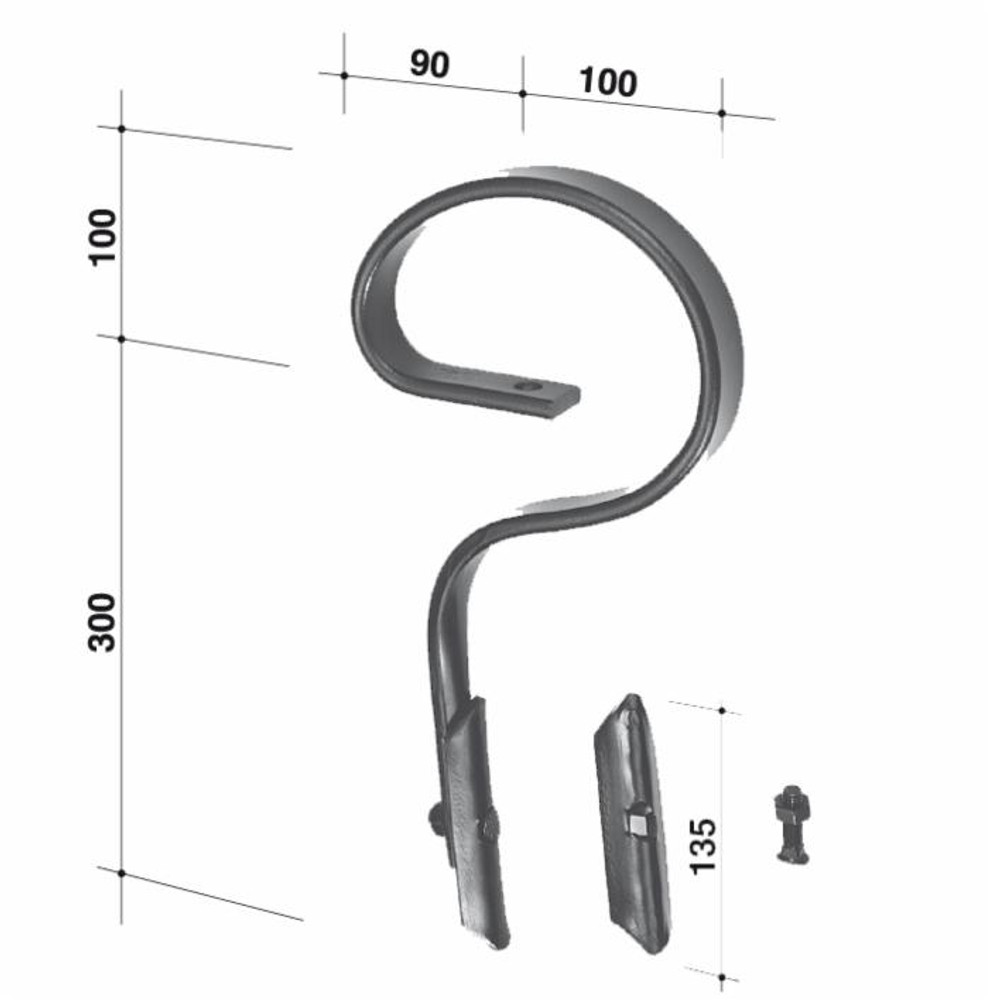 Molla flex diritta senza vomere 32x10mm - Ama