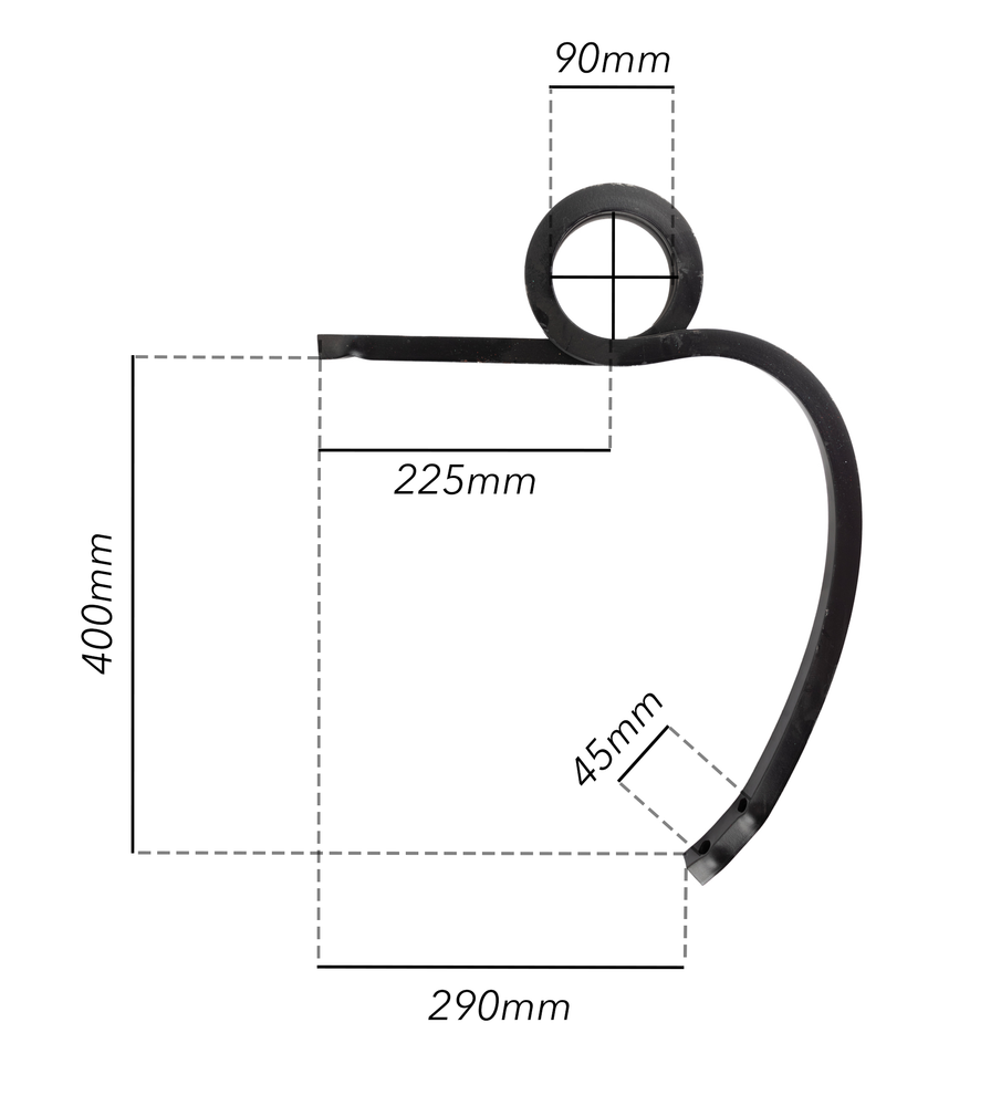 Molla destra per coltivatore 20x20mm - Ama