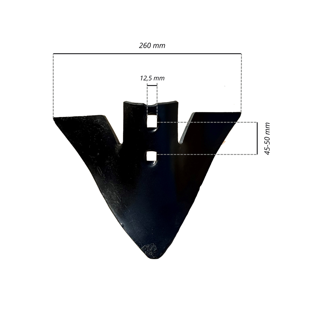Vomere 260x200 centrale per molla quadra - Ama