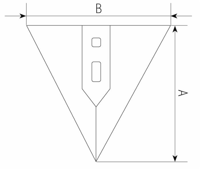 Vomerina per tiller con 2 fori asola larga adattabile Siciltiller - Ama