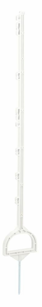 Paletto in plastica bianco con occhielli e staffa per piede altezza 114 cm - No brand