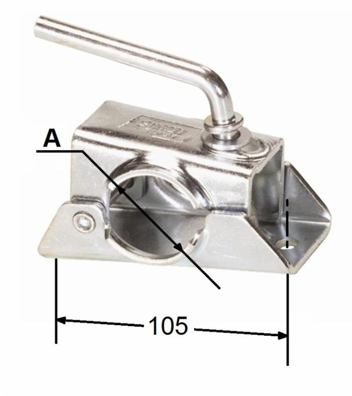 Morsetto di fissaggio regolabile per servotimone con Ø del tubo 35mm - Simol