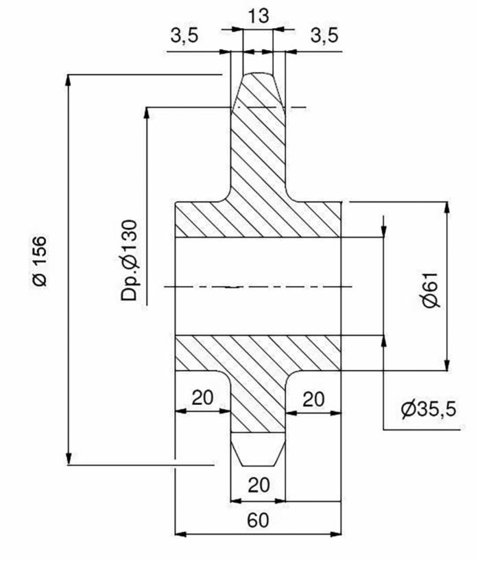 Pignone in ghisa per catene spandiletame - Ama