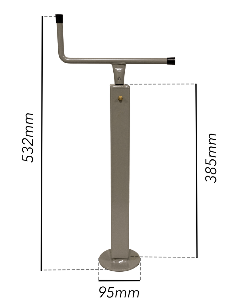 Servotimone con manovella superiore 40x532mm portata 200kg - Ama