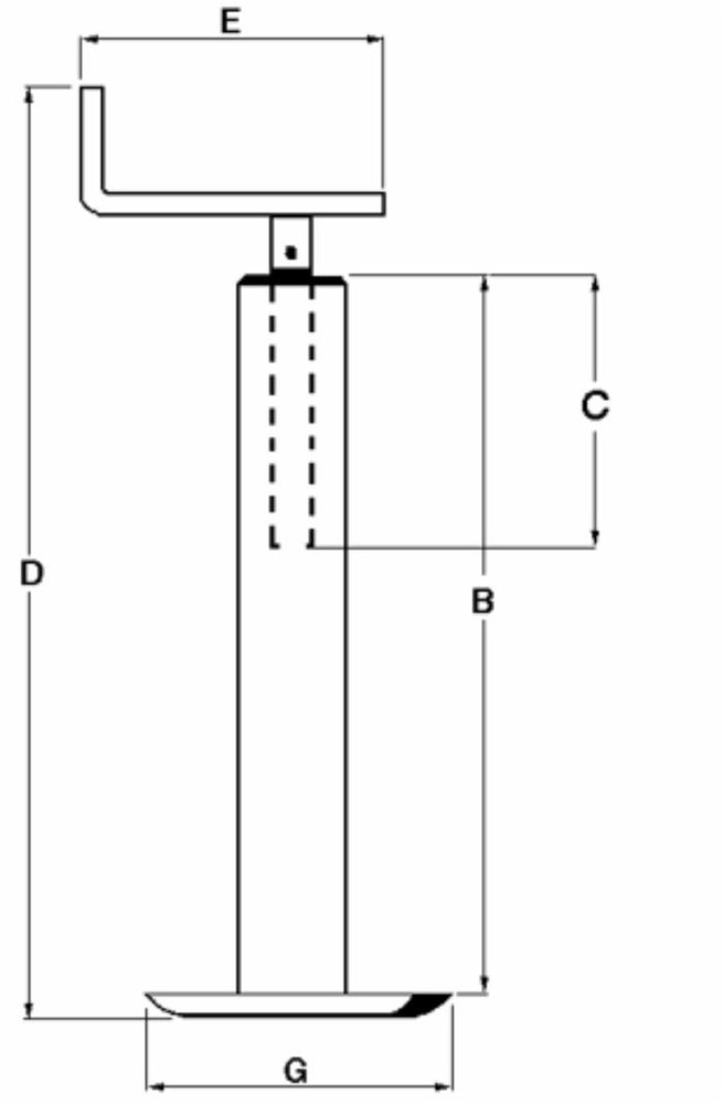 Servotimone con manovella superiore 50x500mm portata 300kg - Ama
