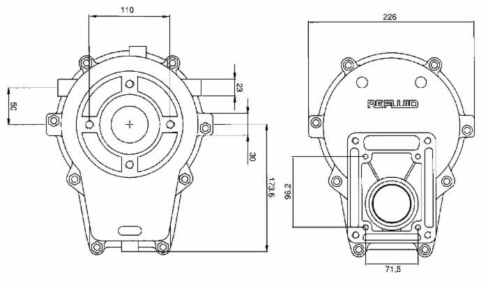 Moltiplicatore per pompa gruppo 2 femmina ad innesto rapido rapporto 1:3,5 - Ama Refluid