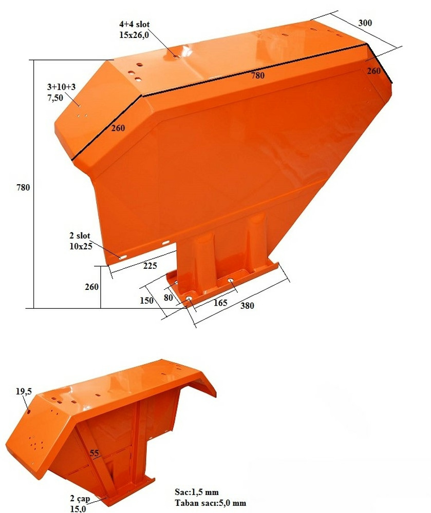 Parafango posteriore Dx adattabile al riferimento originale Fiat 4999764 - Ama