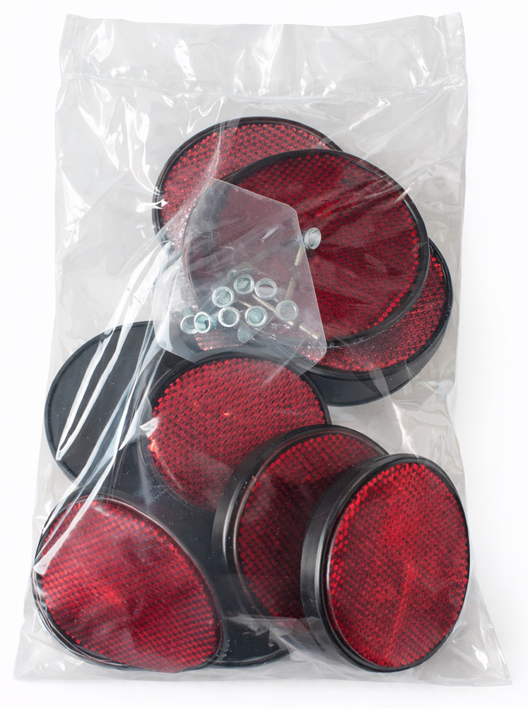 Catarinfrangente con vite M5 rosso Ø 80mm - Ama