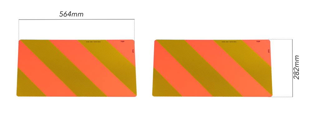 Kit 2 pannelli per segnalazione attrezzature e convogli agricoli - Ama