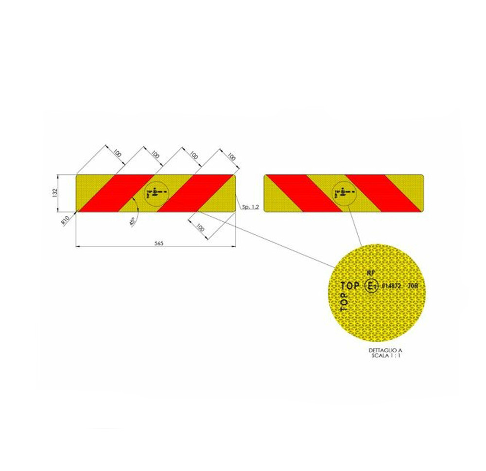 Kit 2 pannelli autocarro portata superiore 3500kg ECE ONU 70/01 - Ama