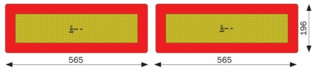 Kit 2 pannelli rimorchio portata superiore a 3500kg ECE ONU 70/01 - Ama