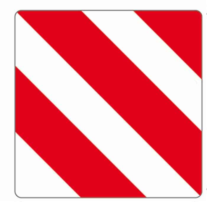 Pannello di segnalazione delle attrezzature agricole dx zincato Germania - Ama