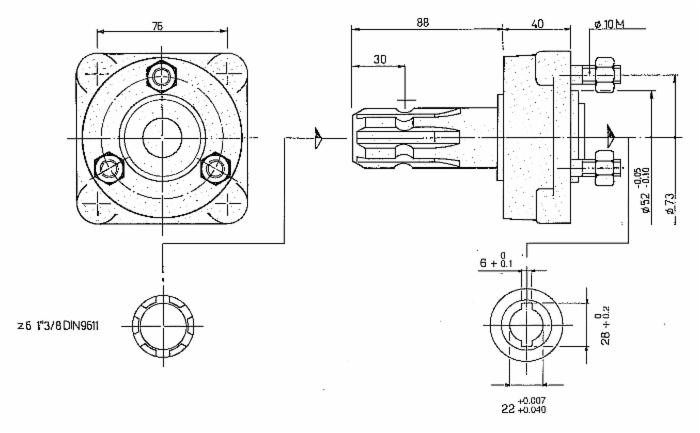 Traino maschio per pompa ad ingranaggi - Ama Refluid
