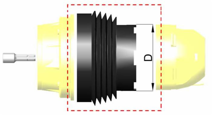 Soffietto in gomma per cardano omocinetico Ama categoria 2 - Ama Cardan