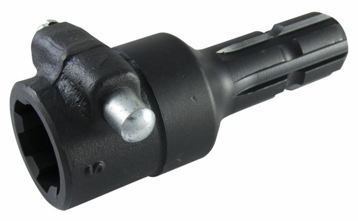 Riduzione per presa di forza con profilo esterno 1" 3/8 e profilo interno 1" 3/4 con pulsante - Ama