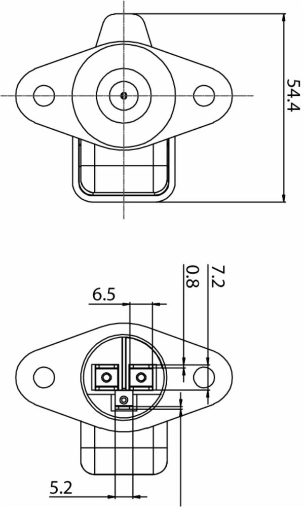 Presa 3 poli con coperchio protettivo - Ama