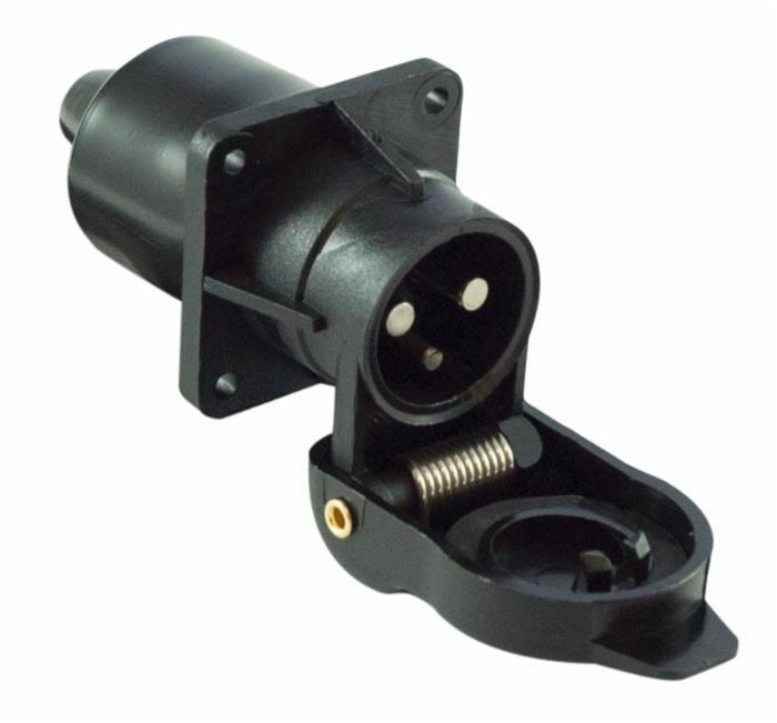 Presa 3 poli maschio con 4 fori di fissaggio - Ama