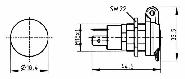 Presa bipolare ad incasso 6-24v con cappuccio - Ama