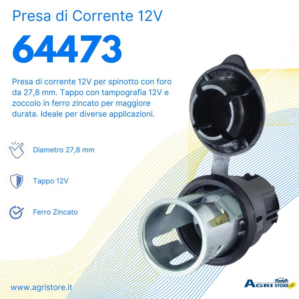 Presa di corrente 12v adatta per spinotto - Ama