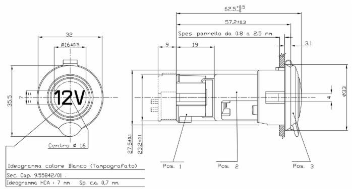 Presa di corrente 12v adatta per spinotto - Ama