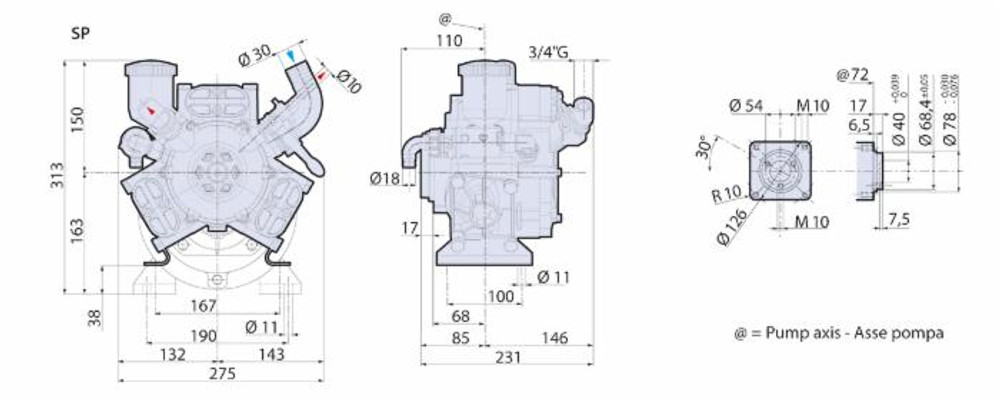 Pompa a membrane modello ar 713C/C - Annovi Reverberi