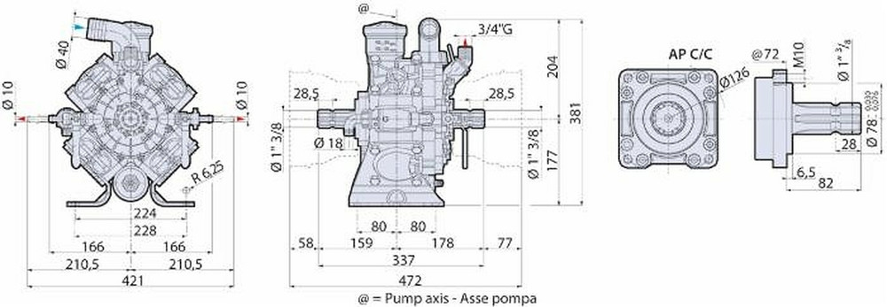 Pompa a membrana Annovi Reverberi AR1064 50bar - Annovi Reverberi