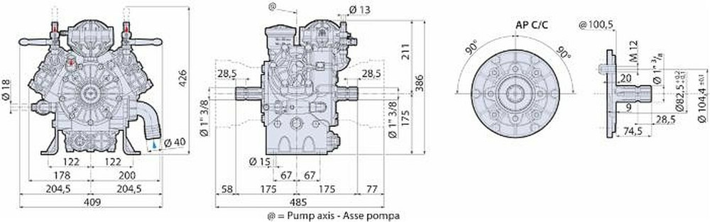 Pompa a membrana Annovi Reverberi AR1203 50bar - Annovi Reverberi