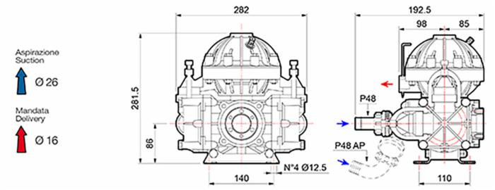 Pompa media pressione P48 - Comet