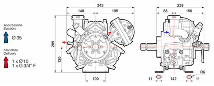 Pompa membrana alta pressione aps 71 - Comet