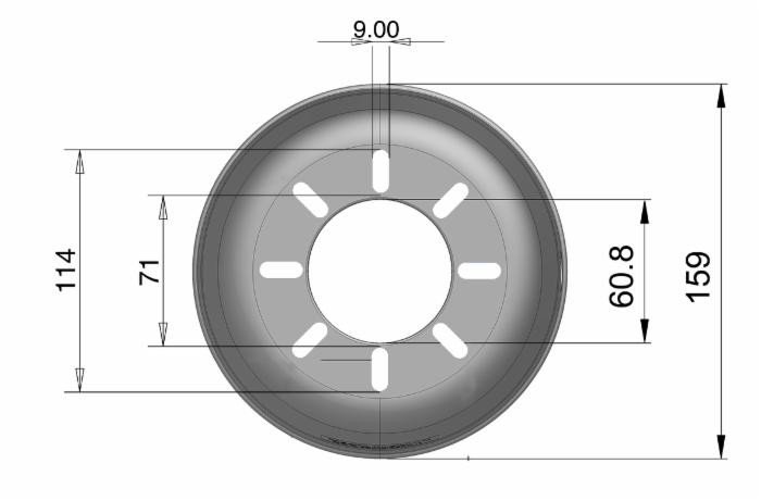 Controcuffia cilindrica lunghezza 131,50mm - Seat Plastic