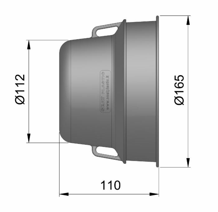 Controcuffia di plastica ø165 lunghezza 110mm - Seat Plastic