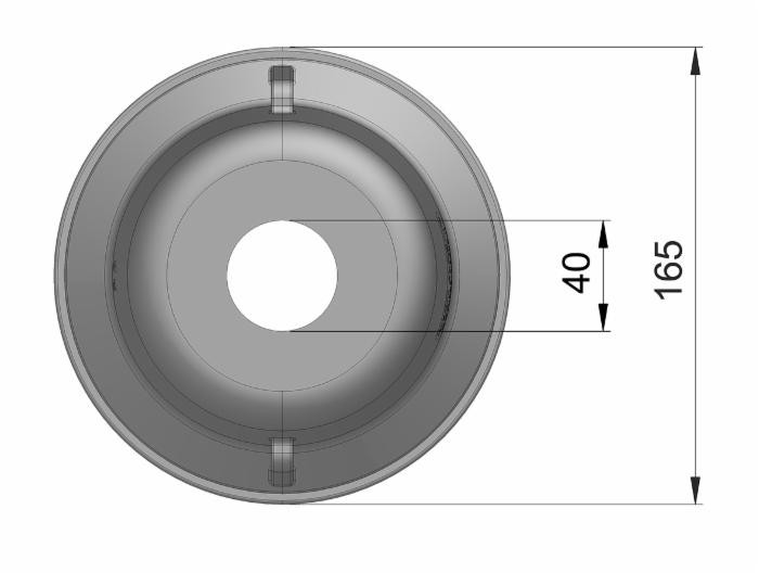 Controcuffia di plastica ø165 lunghezza 110mm - Seat Plastic