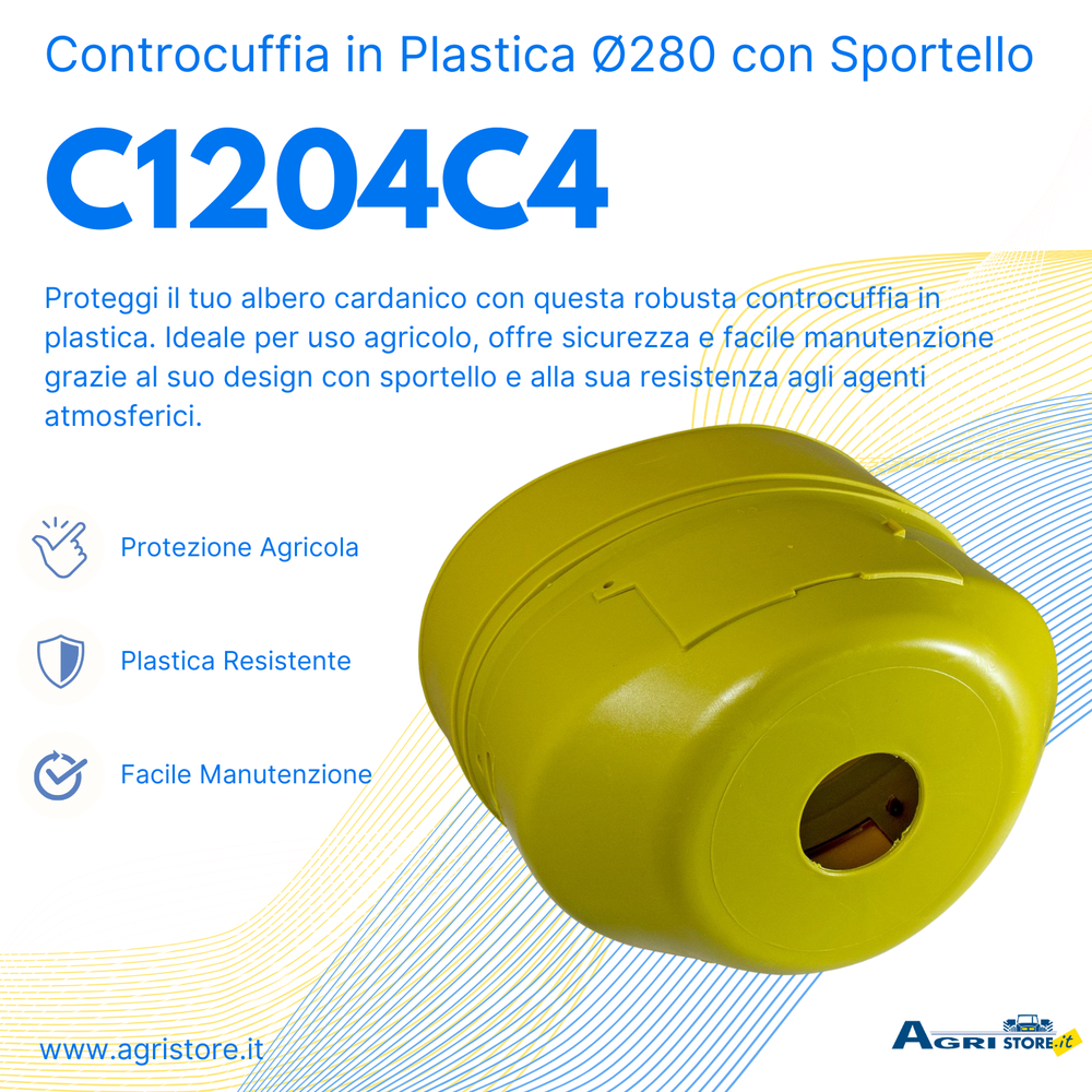 Controcuffia in plastica con sportello Ø280 - Seat Plastic
