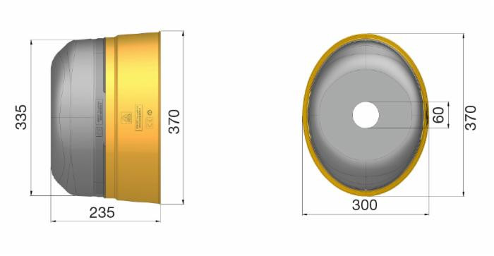 Controcuffia ovale con fascia - Seat Plastic