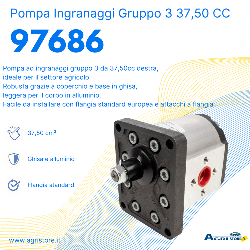 Pompa ad ingranaggi gruppo 3 37,50 CC dx - Ama Refluid