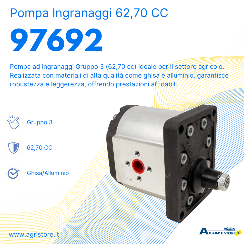 Pompa ad ingranaggi gruppo 3 62,70 CC dx - Ama Refluid
