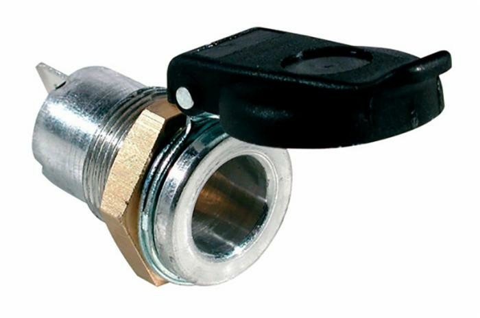 Presa bipolare 12-24V in metallo con cappuccio - Ama