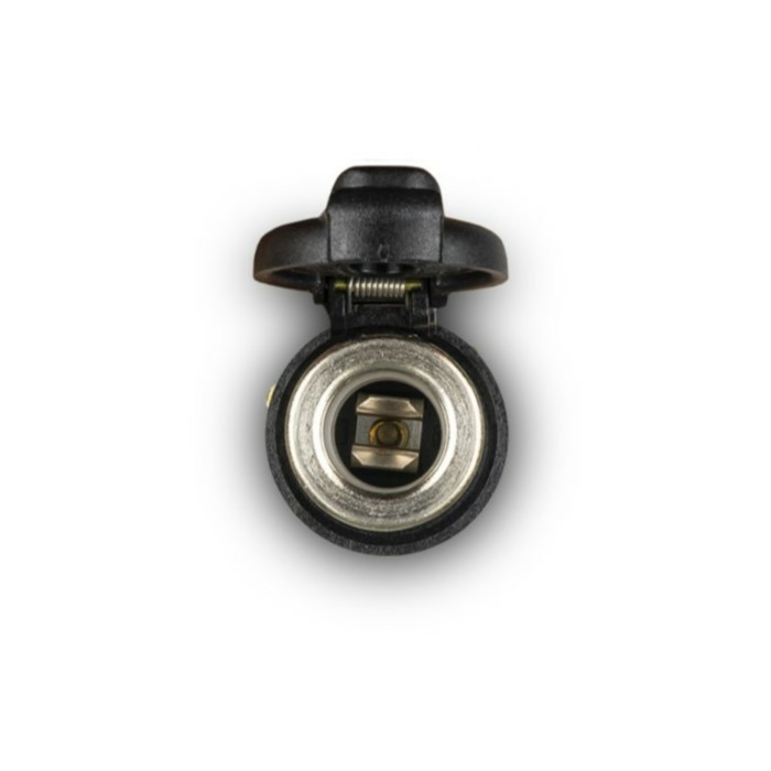 Presa bipolare 12-24V in metallo con cappuccio - Ama