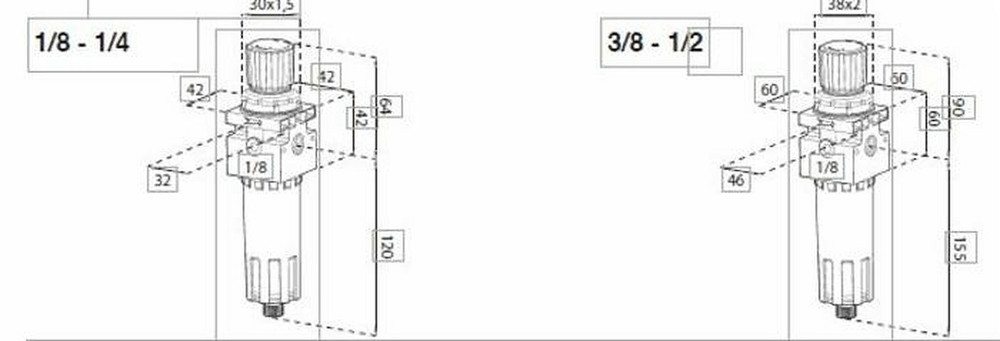 Filtro regolatore 1/4" - Ama