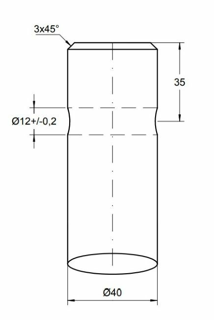 Punta forata per caricamento frontale ø 40x1400mm - Shw