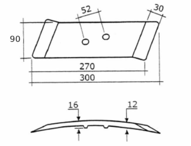 Punta reversibile adattabile Kuhn 622180 e Moro 26060 dx - Ama