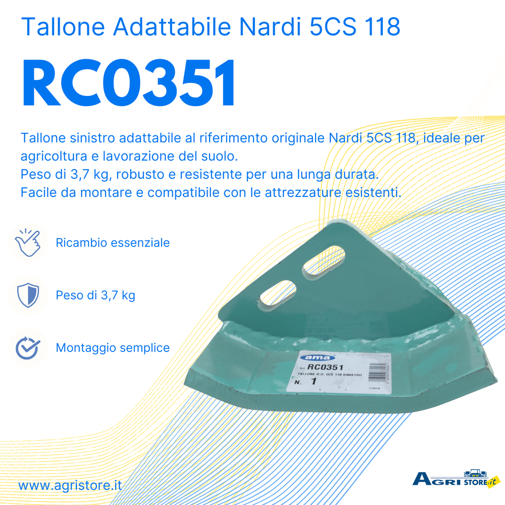 Tallone adattabile Nardi 5CS 118 sx - Ama