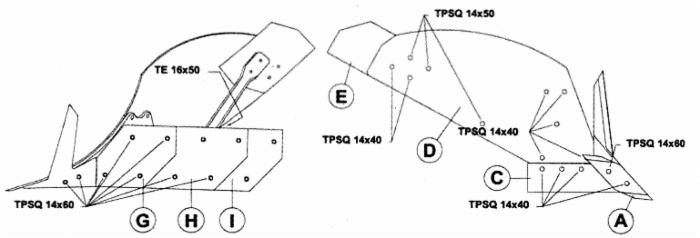 Vomere adattabile Er.Mo GS9 D-CA033AD 3 fori - Ama
