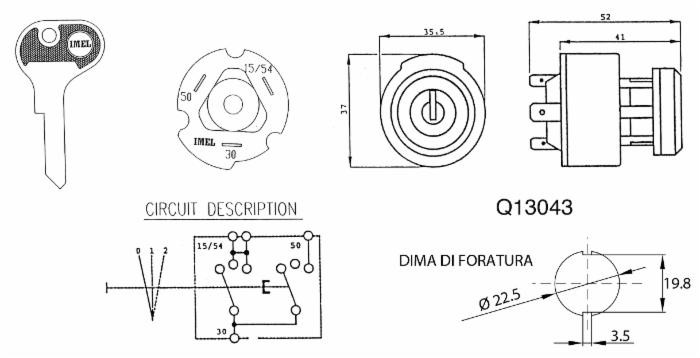 Quadro d’avviamento per trattori 90W 3 posizioni intercambiabile con Bosch e Same IP54 - Ama