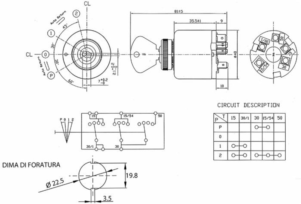 Quadro di avviamento con preriscaldo per trattore - Ama