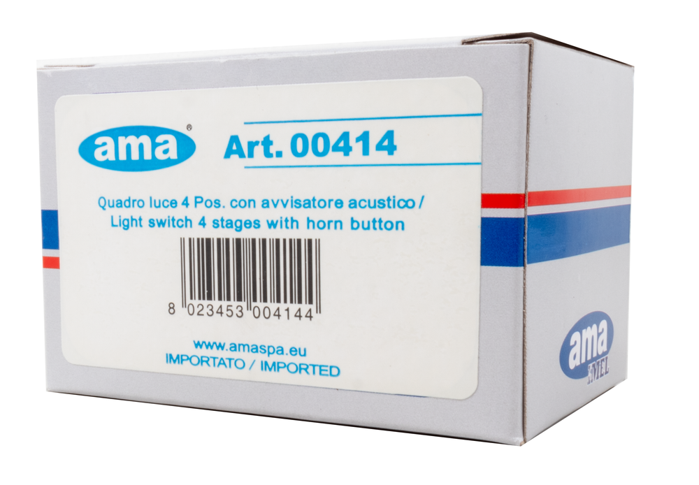 Commutatore luci 12V 4 posizioni con avvisatore acustico dima 22,5mm - Ama