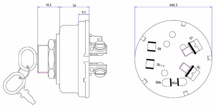 Quadro accensione luci 6 posizioni adattabile a Fiat - Ama